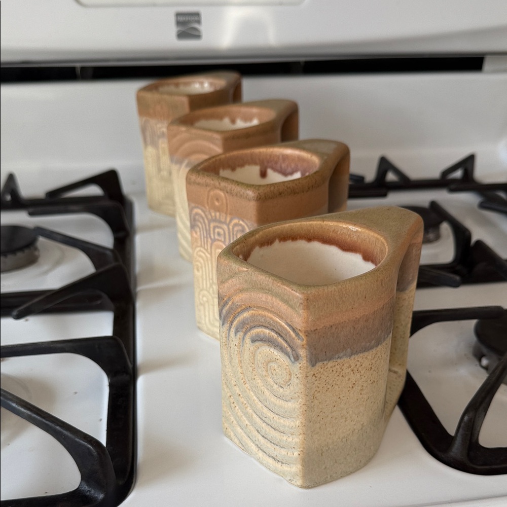 VINTAGE RODOLFO PADILLA POTTERY DRIP GLAZE  MUGS! Very Sweet!!!!